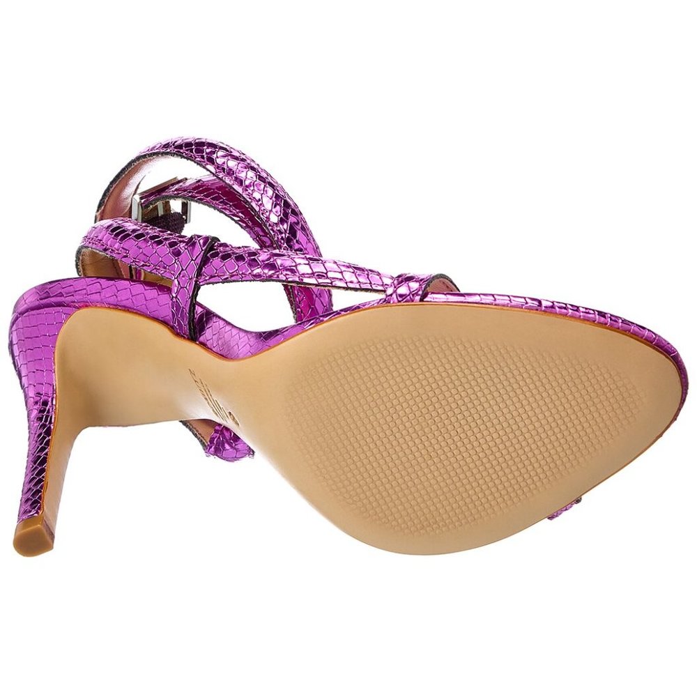 NIB Schutz Metallic Purple Snake heeled sandal, 7.5 - Picture 4 of 6